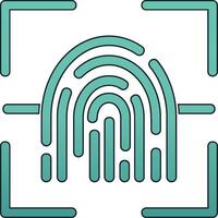 Fingerprint Scanner Vector Icon