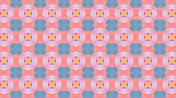 Abstract color background with symmetrical repeating patterns. Seamless looping animation. video