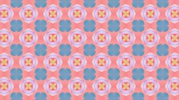 Abstract color background with symmetrical repeating patterns. Seamless looping animation. video