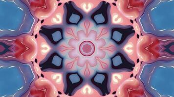 Abstract color background with symmetrical repeating patterns. Seamless looping animation. video