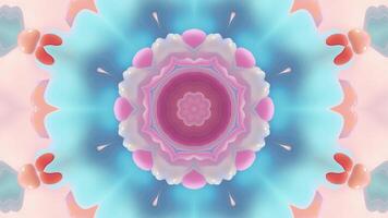 Abstract color background with symmetrical repeating patterns. Seamless looping animation. video