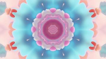 Abstract color background with symmetrical repeating patterns. Seamless looping animation. video