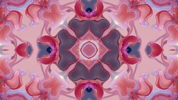 Abstract color background with symmetrical repeating patterns. Seamless looping animation. video
