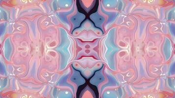 Abstract color background with symmetrical repeating patterns. Seamless looping animation. video