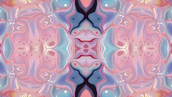 Abstract color background with symmetrical repeating patterns. Seamless looping animation. video