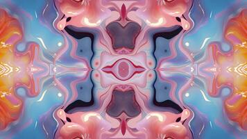 Abstract color background with symmetrical repeating patterns. Seamless looping animation. video