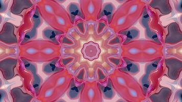 abstrakt Färg bakgrund med symmetrisk upprepa mönster. sömlös looping animation. video