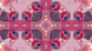 Abstract color background with symmetrical repeating patterns. Seamless looping animation. video