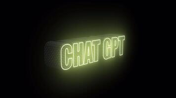 Chat GPT 3D Text Animation On Alpha Channel video