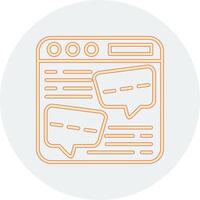 Browser Chat Vector Icon