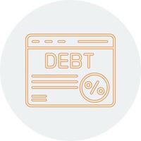 Debt Vector Icon