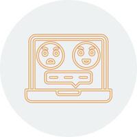 Laptop Chat Vector Icon