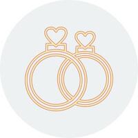 icono de vector de anillos de boda