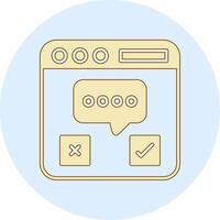 Browser Chat Vector Icon