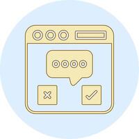 Browser Chat Vector Icon