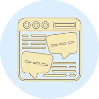 Browser Chat Vector Icon