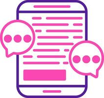 Mobile Chat Vector Icon