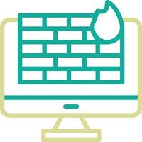 Computer Firewall Vector Icon