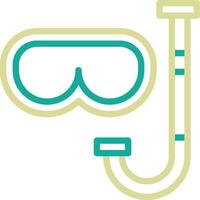 icono de vector de snorkel