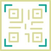 icono de vector de código qr