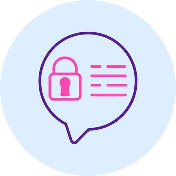Chat Lock Vector Icon