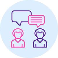 Couple Chat Vector Icon