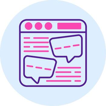 Browser Chat Vector Icon
