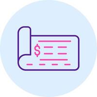 Bank Check Vector Icon