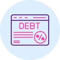 Debt Vector Icon