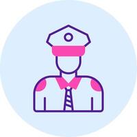 icono de vector de guardia de seguridad