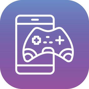 móvil juego de azar vector icono