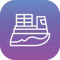 Cargo Ship Vector Icon