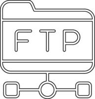 icono de vector ftp