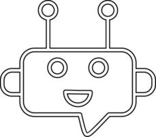 robot charla vector icono