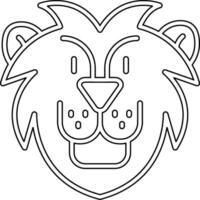 icono de vector de león