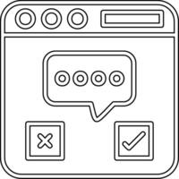 Browser Chat Vector Icon