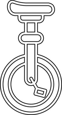 Unicycle Vector Icon