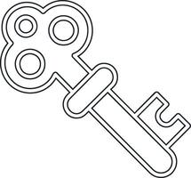 antiguo llave vector icono