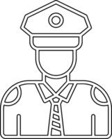 icono de vector de guardia de seguridad