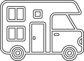 icono de vector de autocaravana