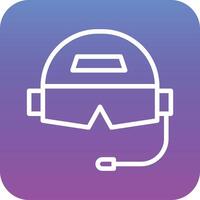 Pilot Helmet Vector Icon