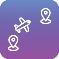 Flight Location Vector Icon