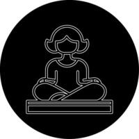 icono de vector de yoga