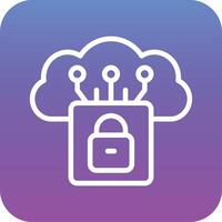 Cloud security Vector Icon