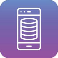 Smartphone Database Vector Icon
