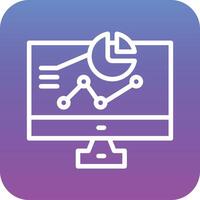 Online Pie Chart Vector Icon