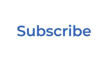 writing subscribe animation video in motion graphic design