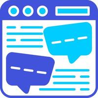 Browser Chat Vector Icon