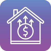 House Price Increase Vector Icon