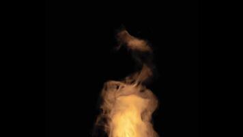 Fire effect with black background video